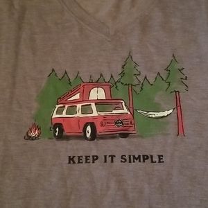 NWTs Life is Good Keep it Simple crusher tee